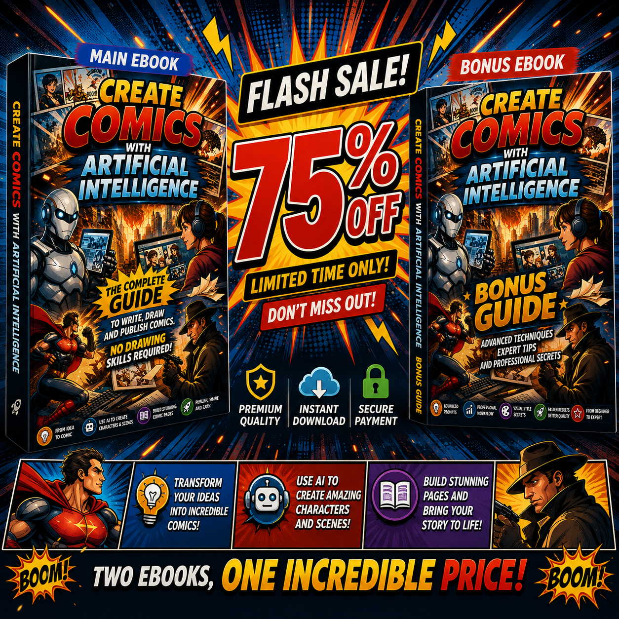 Create Comics with Artificial Intelligence – Complete Bundle